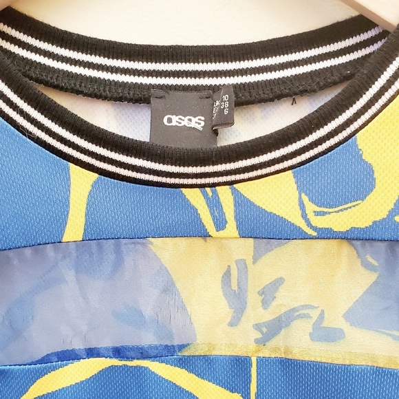 ASOS Tropical Print Jersey Dress Size 6 - Picture 3 of 4